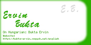 ervin bukta business card